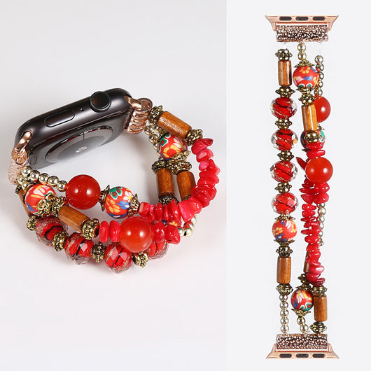 Pulsera Reloj Bohemia Artesanal con Cuentas Tejidas - Image 8