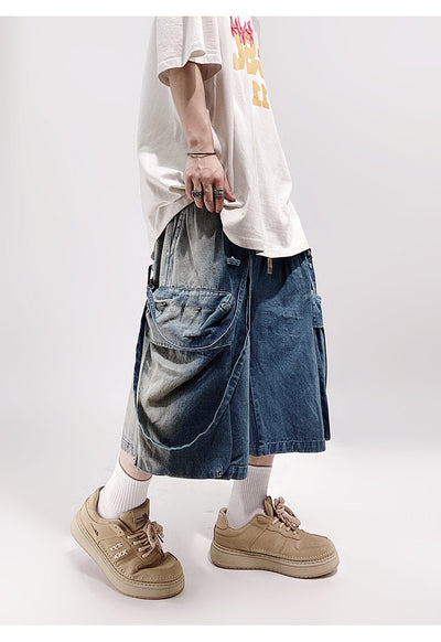 Shorts Denim Cargo Suelto Five Points Casual para Hombre - Image 29