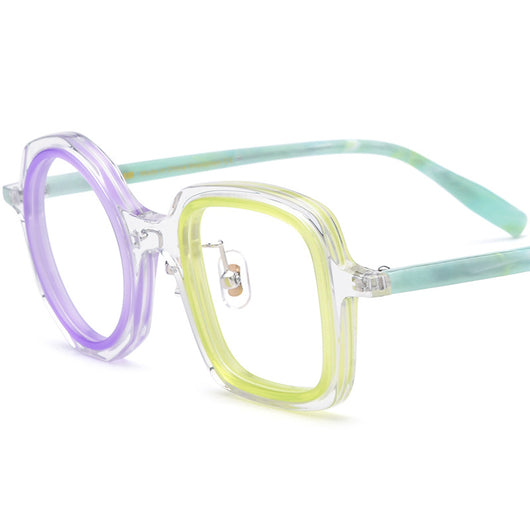 Lentes Ópticos Irregulares de Moda - Marco Tipo Placa - Image 8