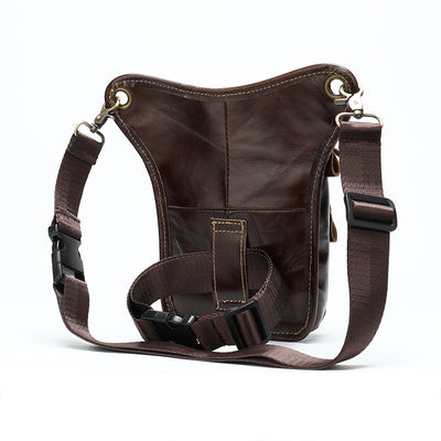 Bolsa Táctica de Pierna en Cuero y Mezclilla para Deportes al Aire Libre - Image 4