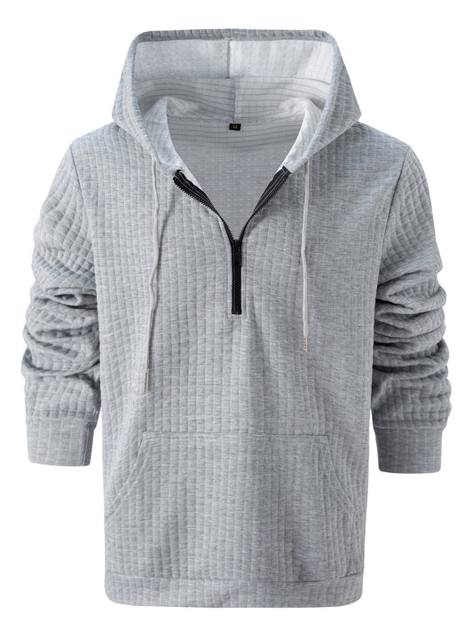 Sudadera Casual para Hombre con Diseño Jacquard Cuadros y Colores Sólidos - Image 2