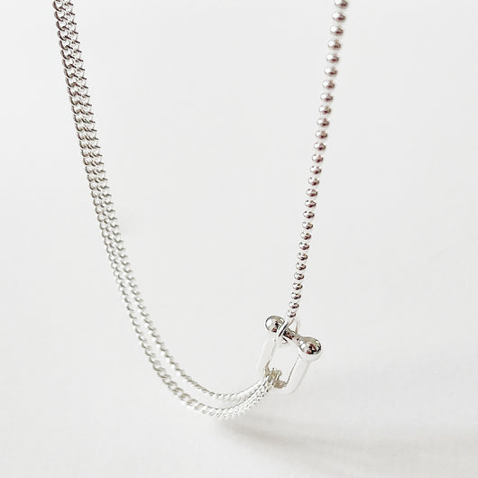 Collar de Plata Esterlina con Cierre U para Mujer - Image 9