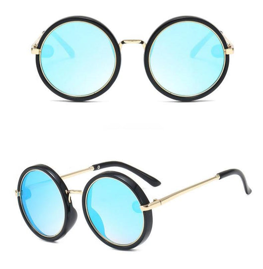 Gafas de Sol Infantiles Marco Redondo Metal con Cristales Espejados Coloridos - Image 20