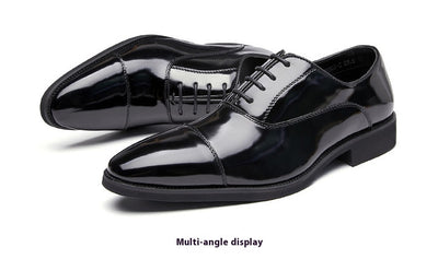 Zapatos Oxford de Cuero Charol con Punta Fina - Calzado Ejecutivo para Hombre - Image 15