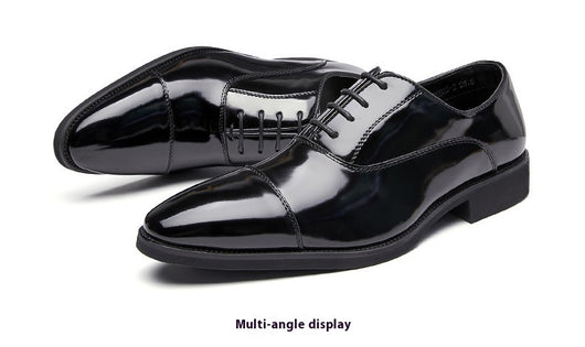 Zapatos Oxford de Cuero Charol con Punta Fina - Calzado Ejecutivo para Hombre - Image 15