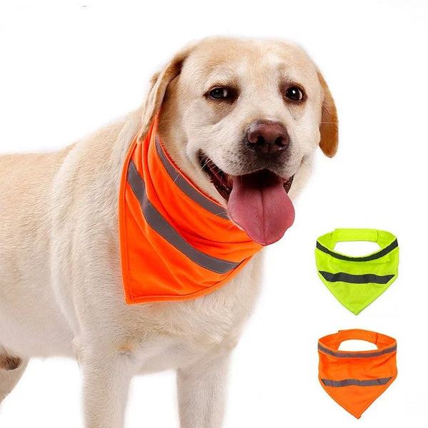 Pañuelo Reflectante Triangular para Perros - Bandana de Seguridad Nocturna