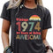 Blusa Vintage con Estampado de Letras para Fiestas