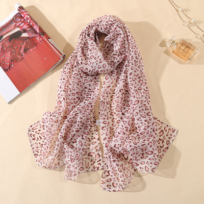Pañuelo Estampado Leopardo en Chiffon para Mujer - Image 9