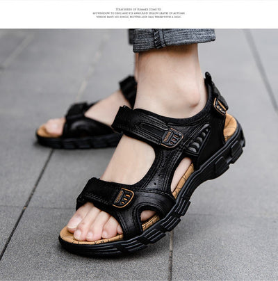Sandalias de Cuero Retro para Hombre - Estilo Casual Outdoor - Image 16
