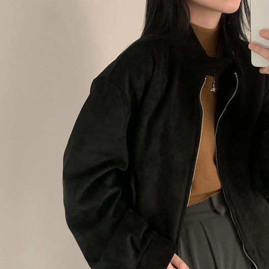 Abrigo Retro de Ante Cálido con Doble Cierre - Perfecto para Otoño Invierno - Image 30