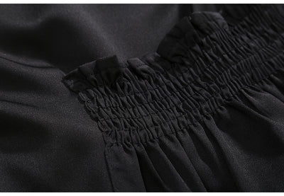Abrigo Trench Coat Negro Entallado de Manga Larga para Mujer - Image 19