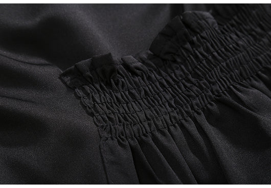 Abrigo Trench Coat Negro Entallado de Manga Larga para Mujer - Image 19