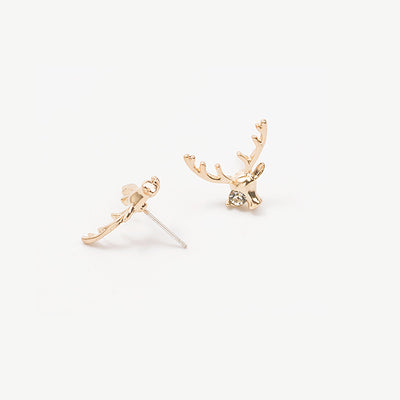 Aretes de Plata Aguja Diamante Alce Elegancia Natural - Image 4