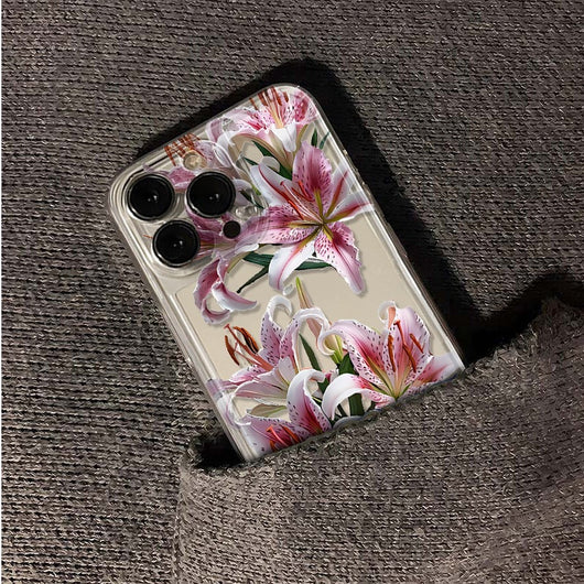 Funda Transparente TPU con Flores para Teléfono - Image 9