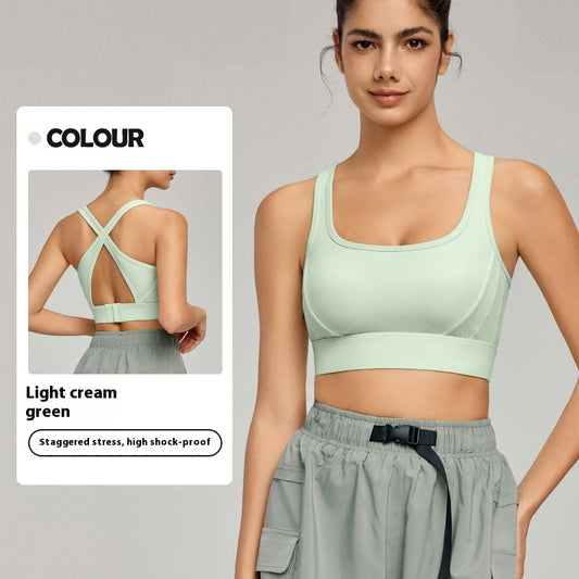 Top Deportivo Antichoque con Soporte Cruzado para Yoga y Fitness