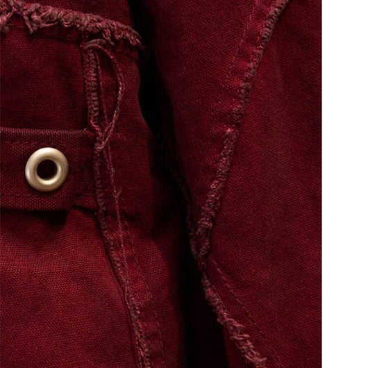 Chaqueta de Algodón con Capucha Pintada a Mano y Detalles Grabados - Image 12