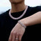 Pulsera de Cadena Cubana para Hombre con Zircones y Barras de Diamantes Completos