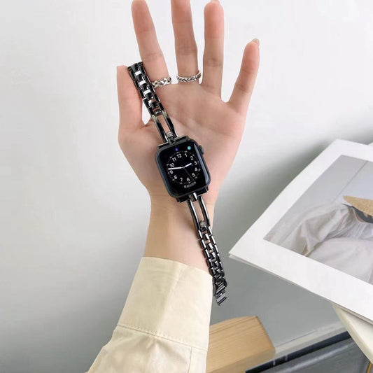 Reloj Redondo con Correa de Acero y Diamantes - Calidad Premium