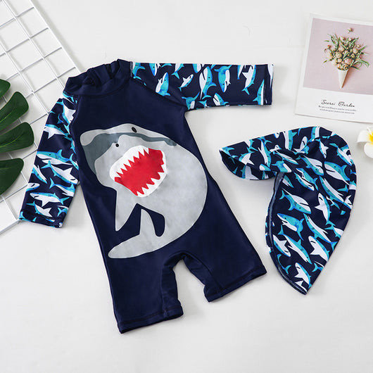 Traje de Baño Infantil Protector Solar con Sombrilla Integrada - Image 16