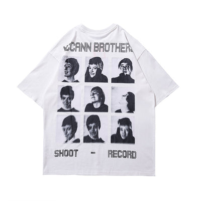 Camiseta Retro Oscura Estilo Europeo y Americano para Hombre