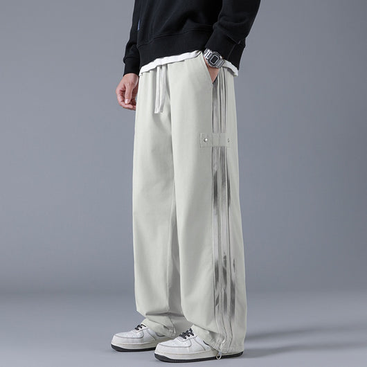 Pantalones Joggers Deportivos de Tres Franjas - Estilo Urbano Primavera - Image 8