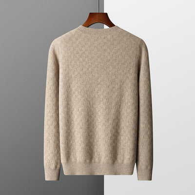 Suéter de Cachemira Gruesa para Hombre - Cuello Redondo Elegante para Otoño e Invierno - Image 4