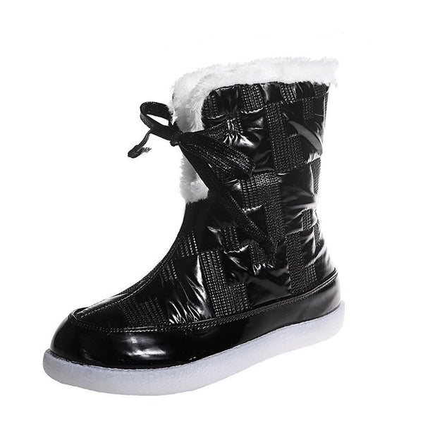 Botas Cálidas para Mujer con Forro de Algodón y Terciopelo