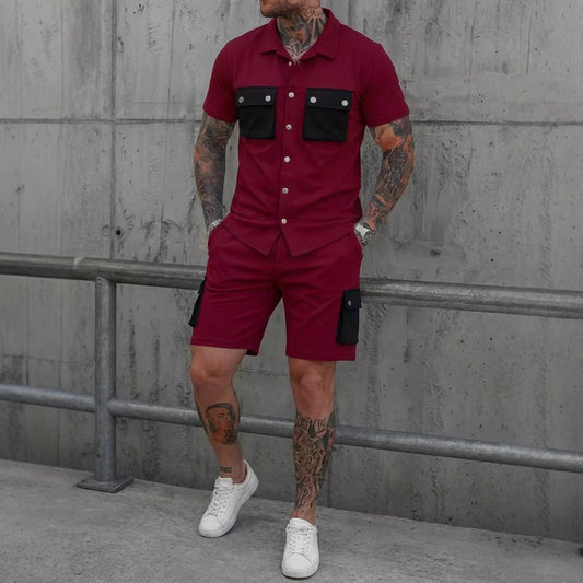 Traje Deportivo Multibolsillos con Parches para Hombre - Image 2