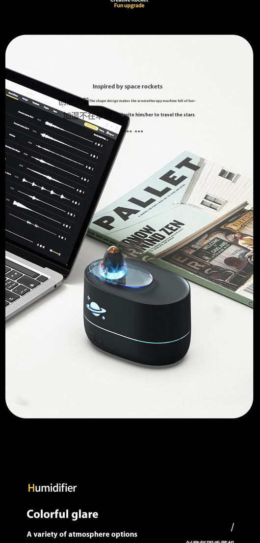 Difusor Aromático con Llama LED y Humidificador de Escritorio - Image 11