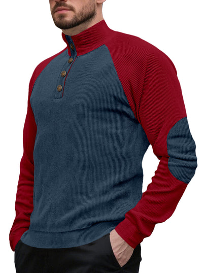 Chamarra Casual Raglan para Hombre - Cuello Alto Suelto Primavera Otoño - Image 5