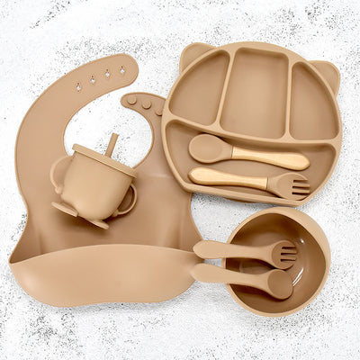Set de Plato Compartido con Diseño de Ositos de Silicona - 9 Piezas - Image 7