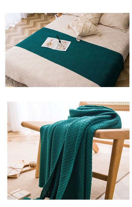 Manta de Sofá Casual con Borlas - Image 16