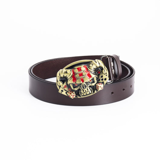 Cinturón de Cuero con Diseño Calavera Minimalista - Image 4