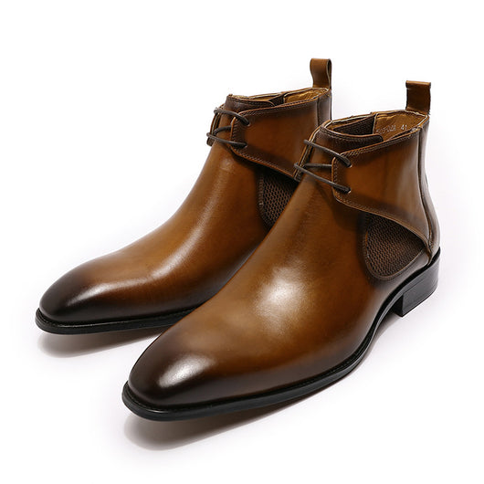 Botas Martin Altas de Cuero Transpirable Estilo Británico para Hombre - Image 4
