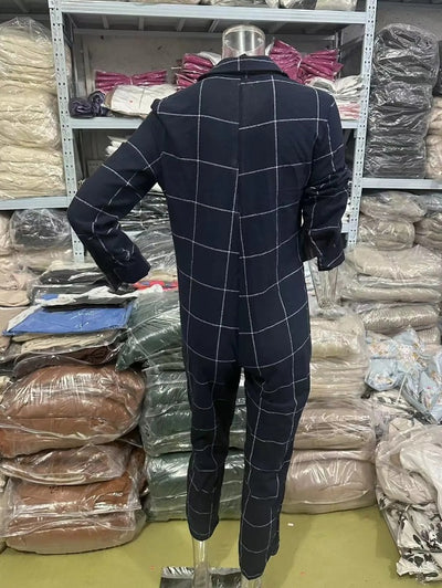 Jumpsuit Casual de Cuadros para Casa y Descanso - Image 9