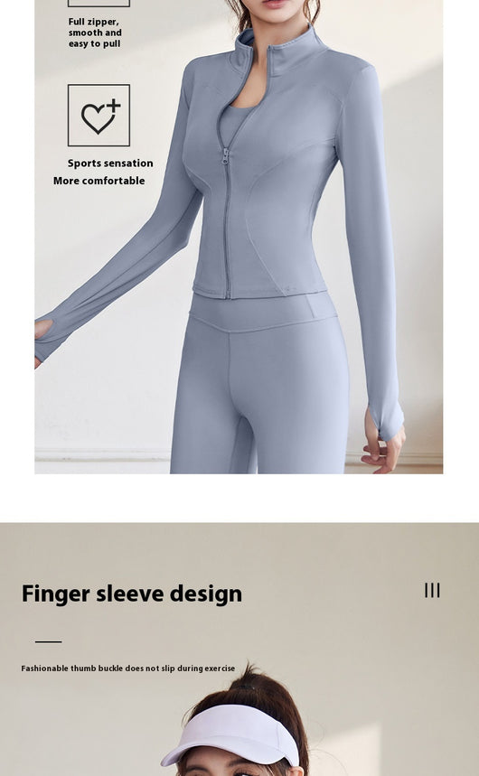 Chaqueta Deportiva Mujer Manga Larga Ajustada para Running, Fitness y Yoga - Image 25