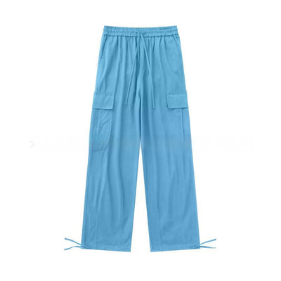 Pantalón Cargo Holgado de Pierna Recta con Múltiples Bolsillos y Cintura Ajustable - Image 8