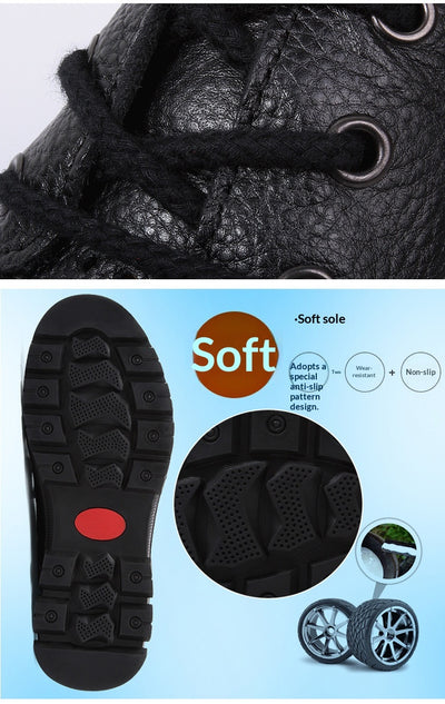 Botas de Trabajo Casual de Cuero Genuino - Zapatos Bajos con Cordones - Image 19