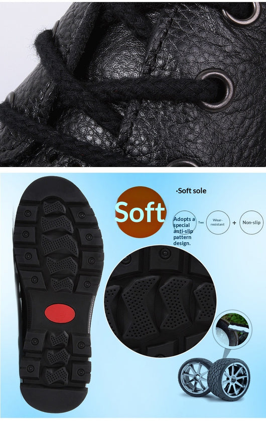 Botas de Trabajo Casual de Cuero Genuino - Zapatos Bajos con Cordones - Image 19