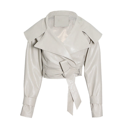 Chaqueta de Cuero PU Estilo Motociclista para Mujer - Image 4