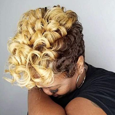 Peluca de Cabello Rizado Corto Estilo Europeo y Americano - Image 5