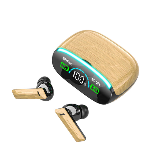 Auriculares Deportivos Inalámbricos con Cancelación de Ruido y Diseño Madera - Image 4