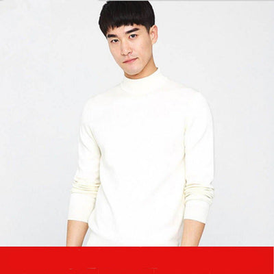 Suéter Coreano Slim Fit Cuello Medio Grueso para Jóvenes - Image 8