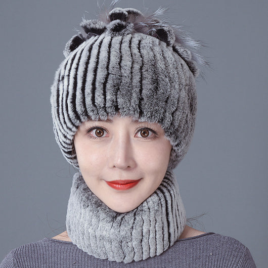 Gorro de Lana Floral con Protección Térmica para Oídos - Image 4