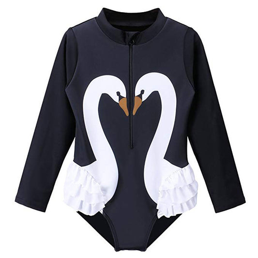 Traje de Baño Infantil Cisne con Cierre y Mangas Largas - Image 2