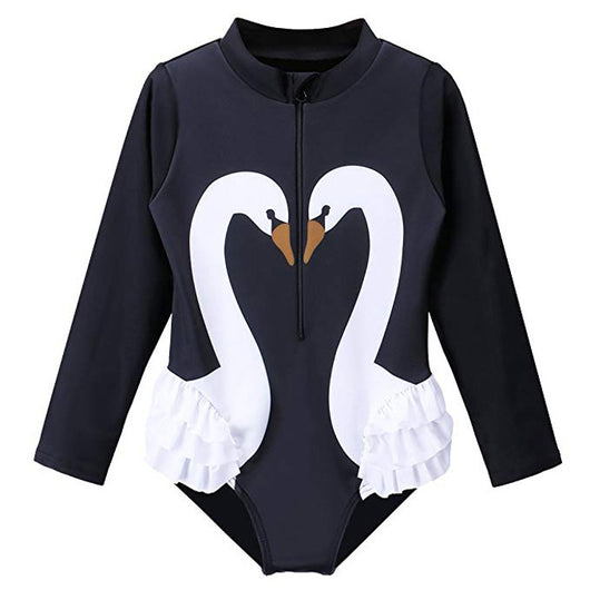 Traje de Baño Infantil Cisne con Cierre y Mangas Largas - Image 2