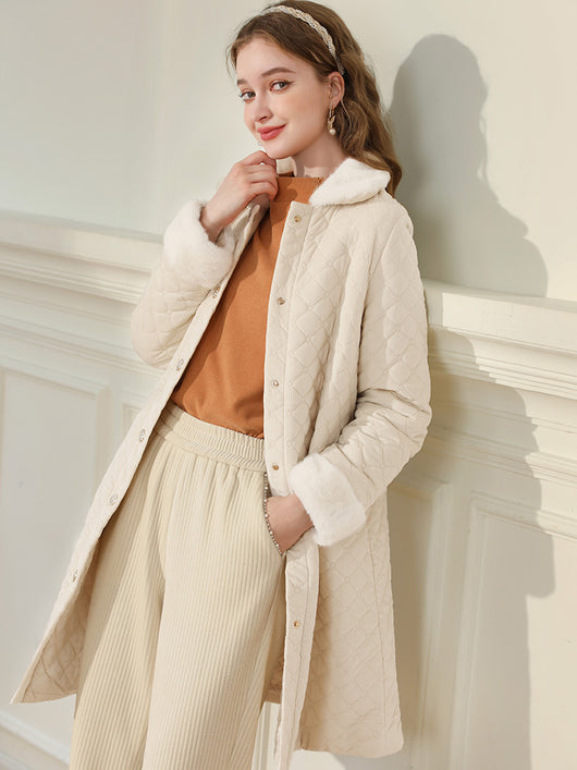 Abrigo de Invierno Acolchado con Cuello Tipo Visón para Mujer - Image 6