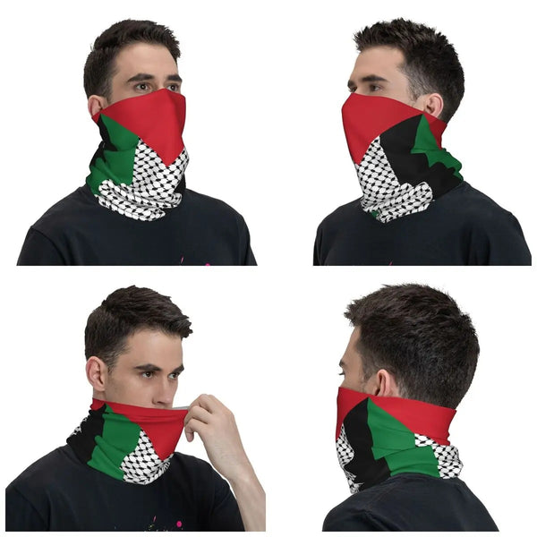 Pañuelo Deportivo con Protección Solar y Bandera Palestina