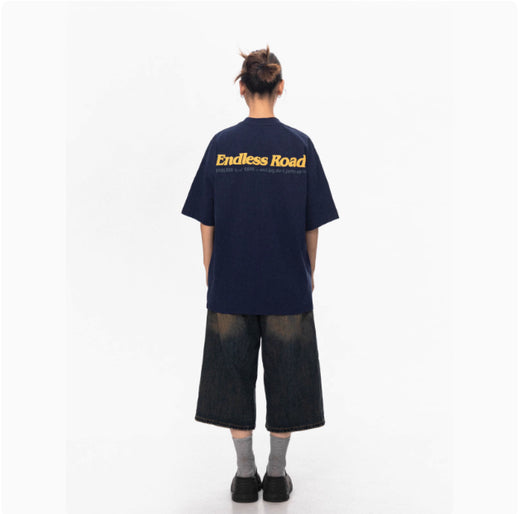 Camiseta de Algodón Estampada Estilo Americano para Mujer - Image 5