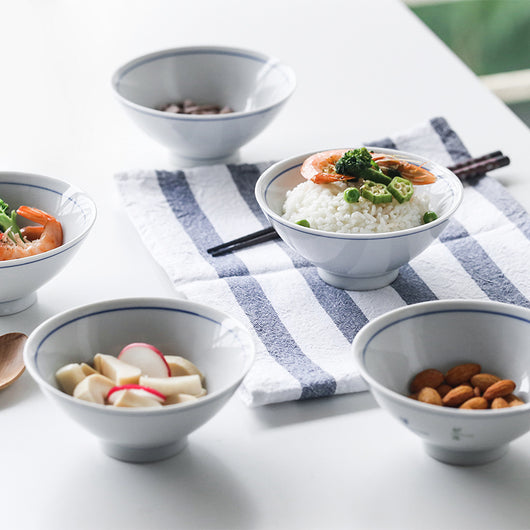 Juego de Tazones de Cerámica Japonesa Vidriada - Arroz y Sopa - Image 8